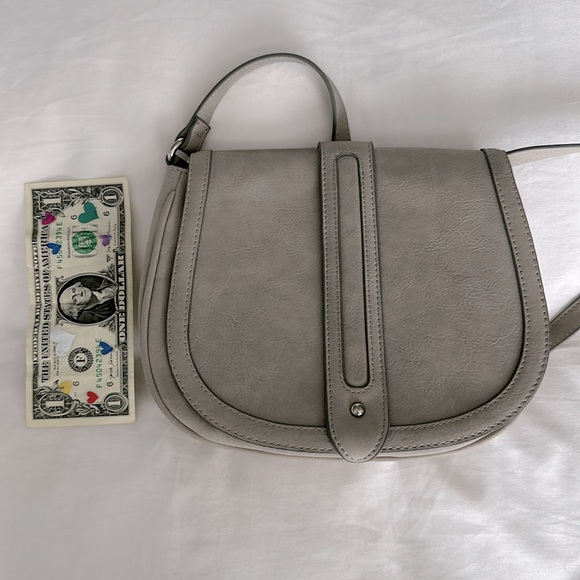 Express Brand Faux Leather Gray Colored  Purse - Picture 7 of 9